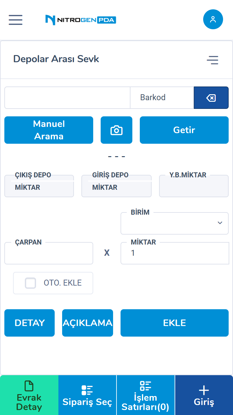 Nitrogen PDA - Depo Sevk